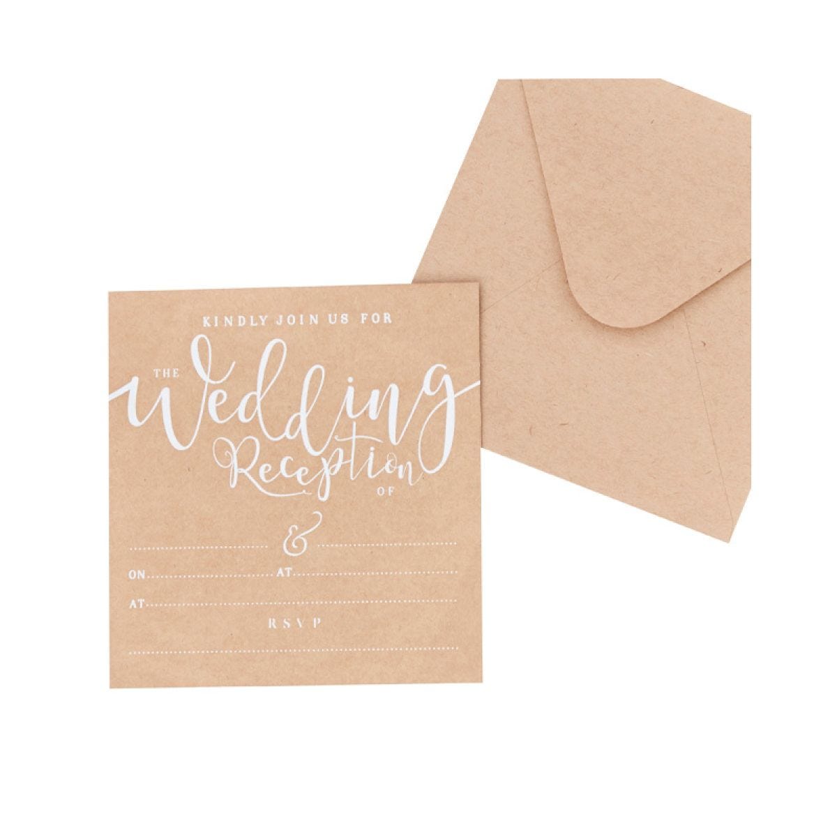 Rustic Country Wedding Reception Invitations