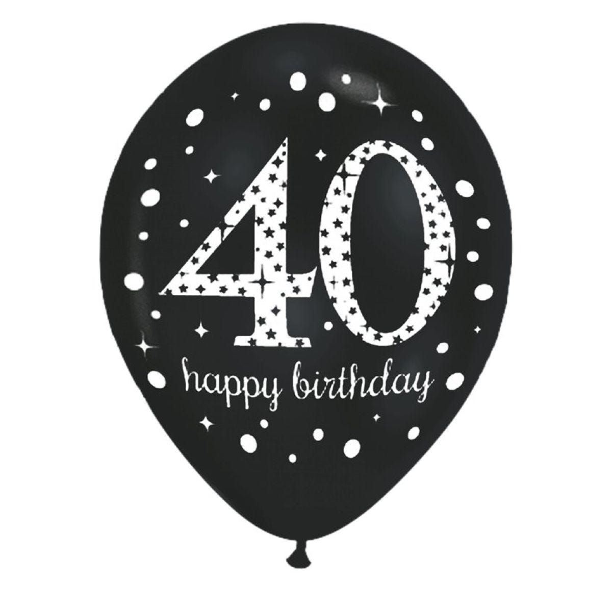 Sparkling Celebration 40th Birthday Balloons - 11" Latex