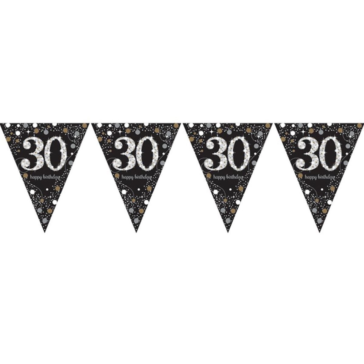 Sparkling Celebration 30th Foil Bunting - 4m