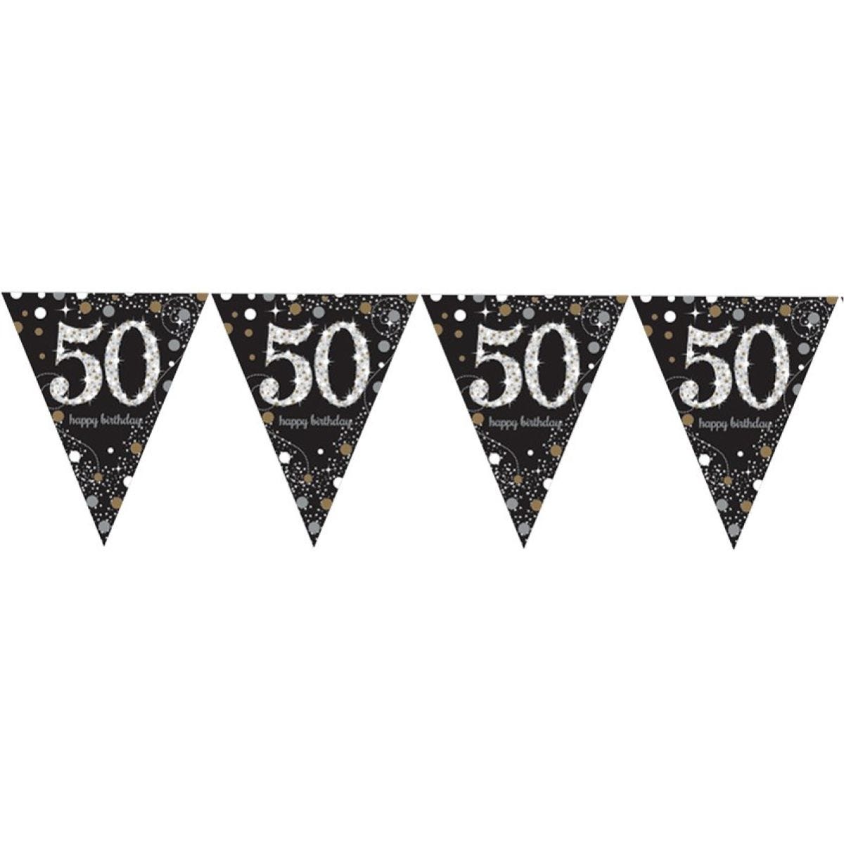 Sparkling Celebration 50th Foil Bunting - 4m
