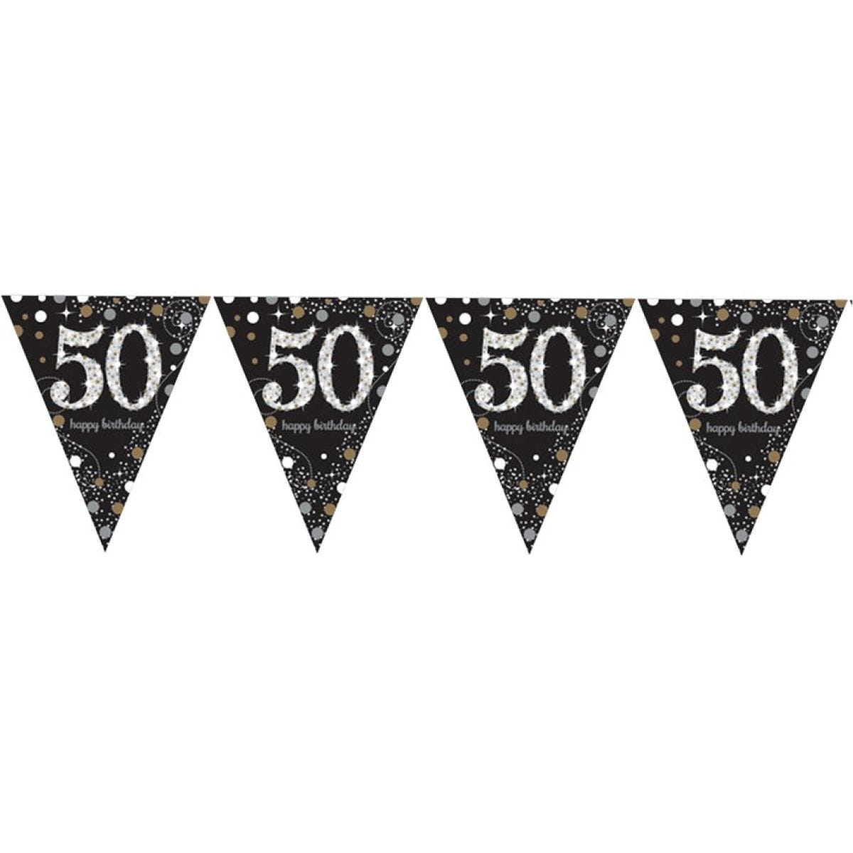 Sparkling Celebration 50th Foil Bunting - 4m