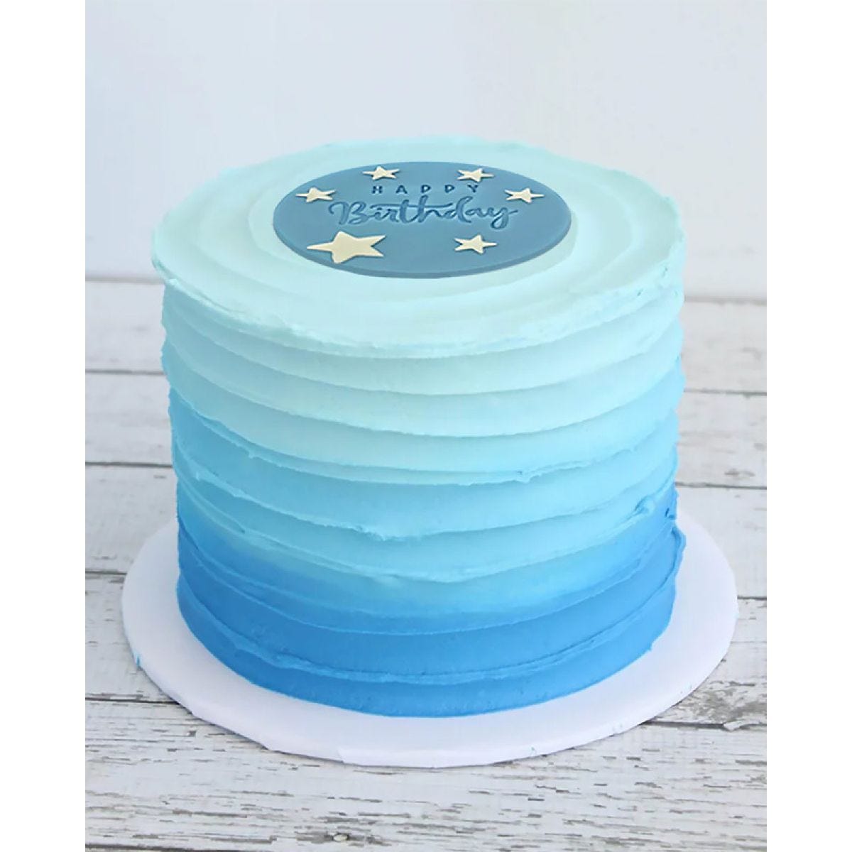 Blue Star Happy Birthday Sugar Plaque (5pk)
