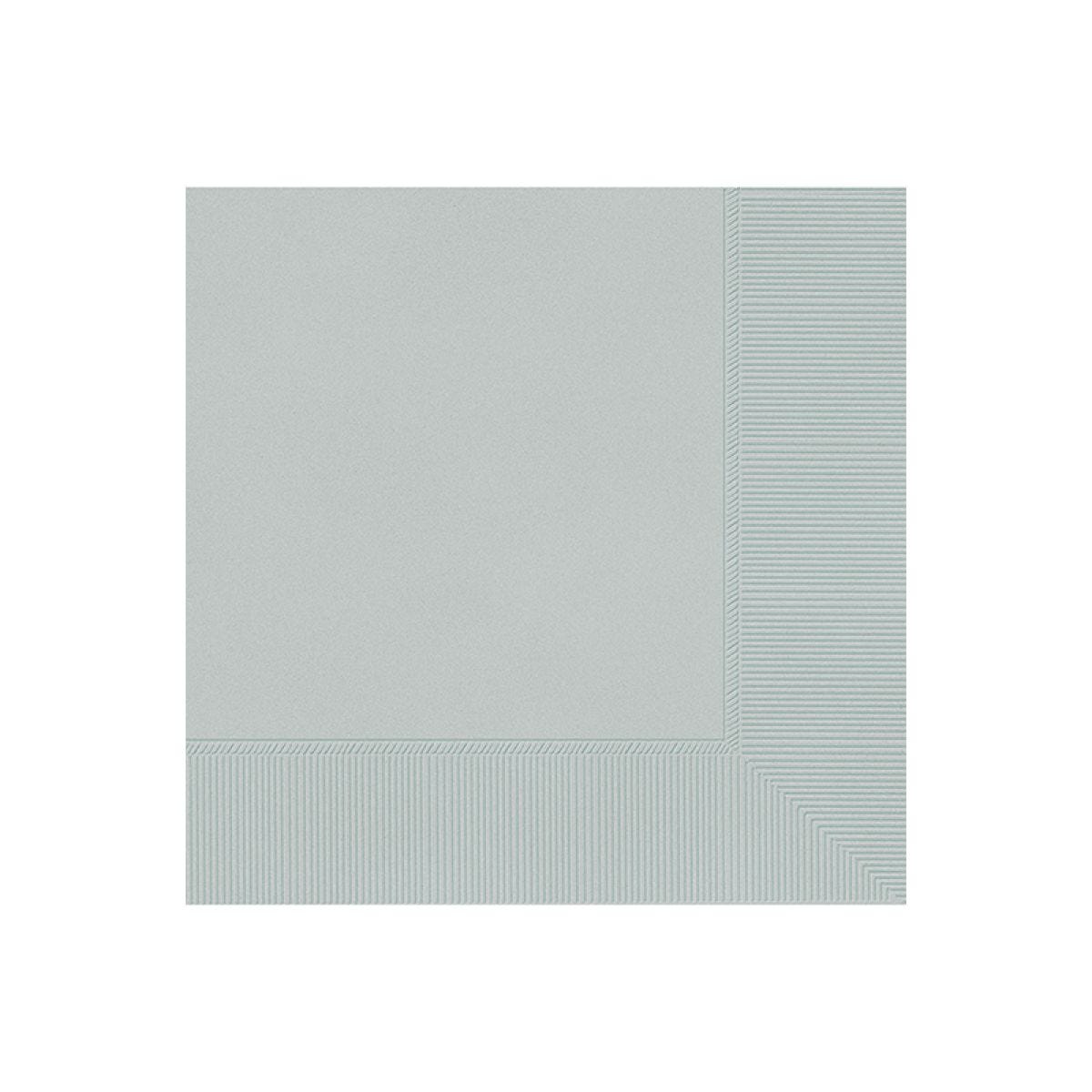 Silver Paper Napkins - 33cm (20pk)