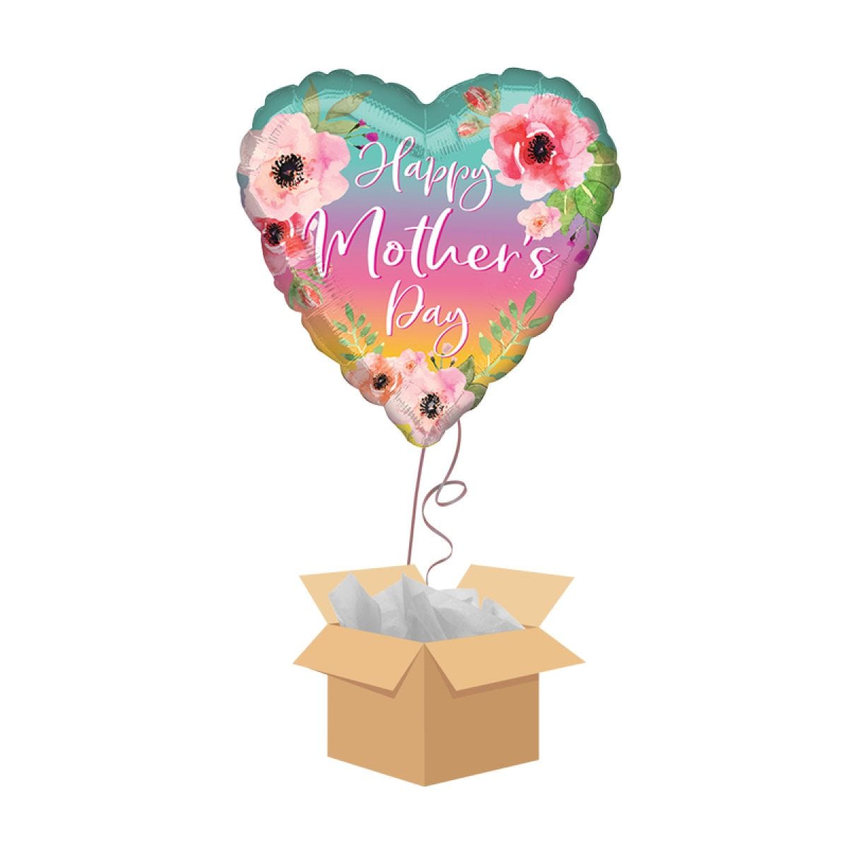 Ombre Flowers Mother&apos;s Day Balloon - Delivered Inflated