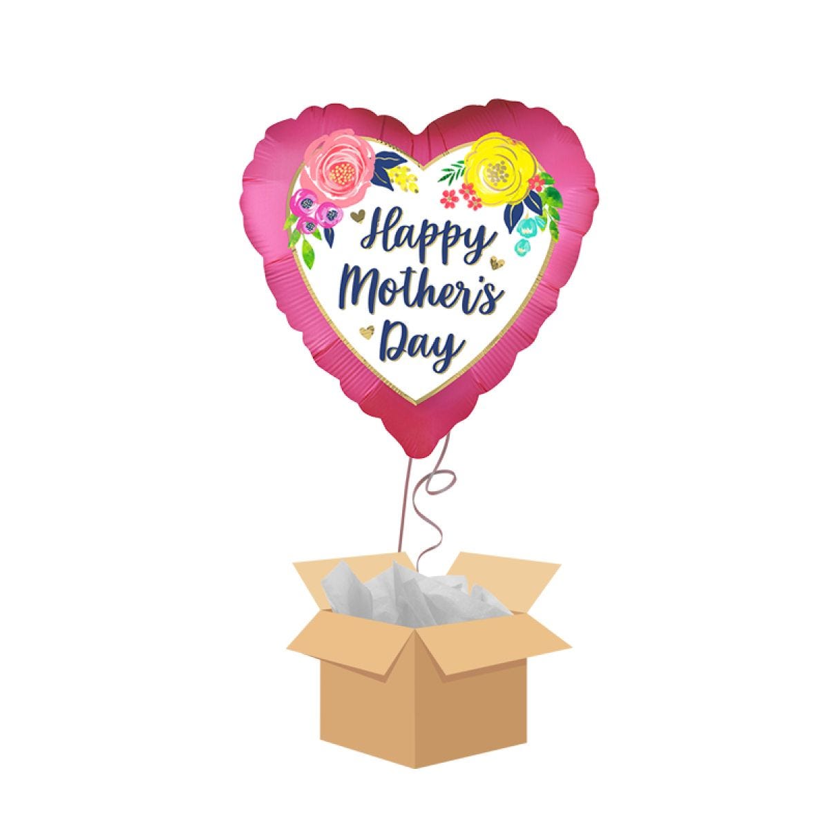 Pink Watercolour Mother&apos;s Day Balloon - Delivered Inflated