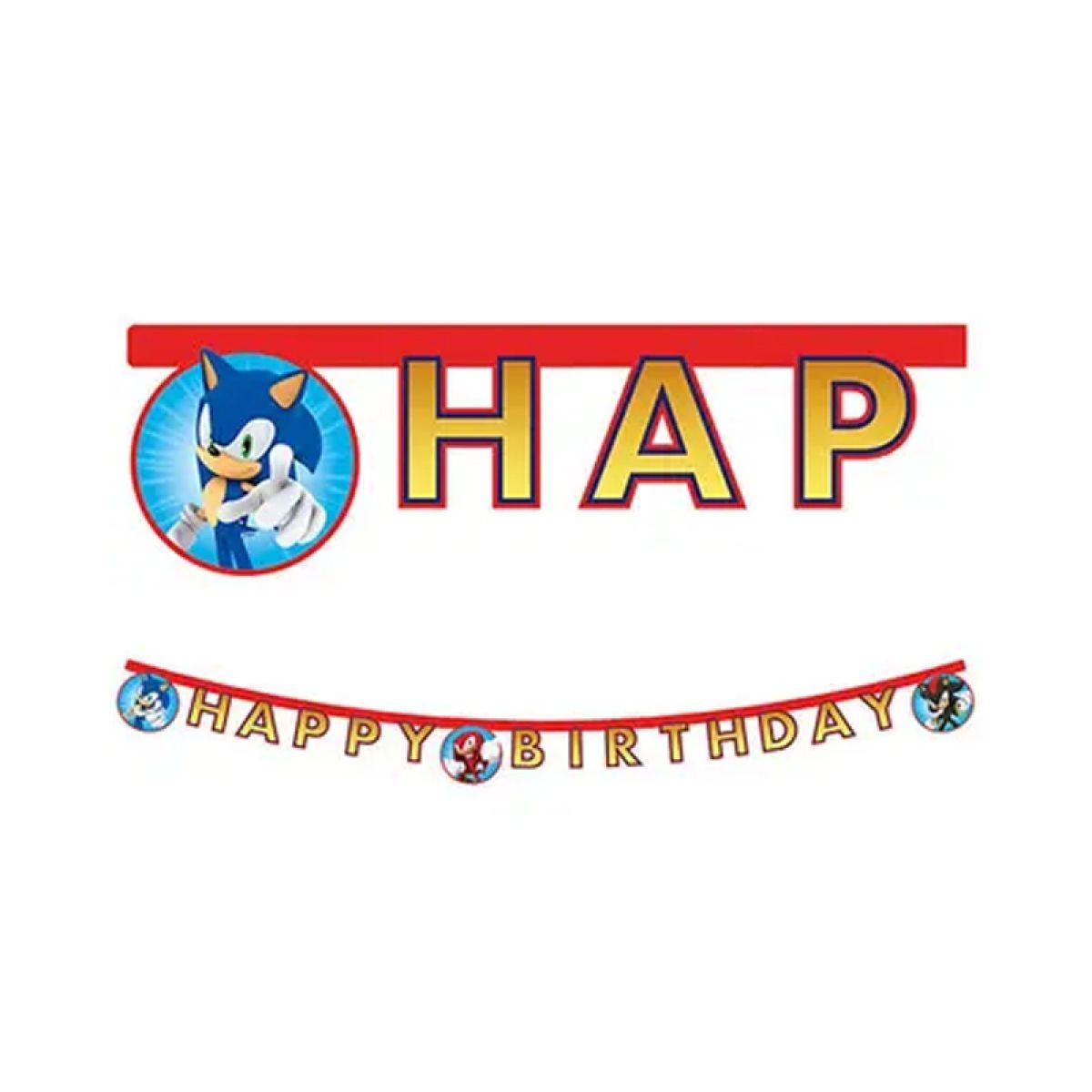Sonic Speed &apos;Happy Birthday&apos; Letter Banner