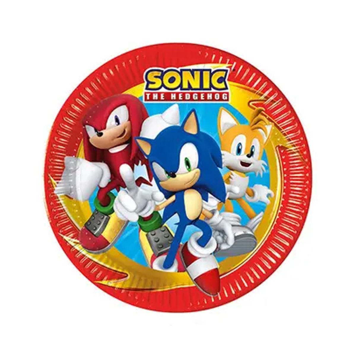 Sonic Speed Paper Party Plates - 23cm (8pk)