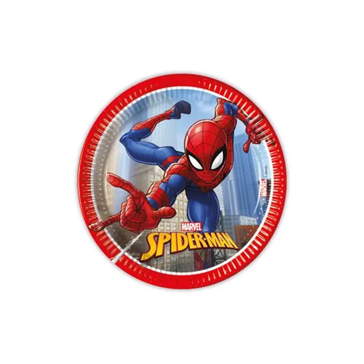 Spiderman Crime Fighter Paper Plates - 20cm (8pk)