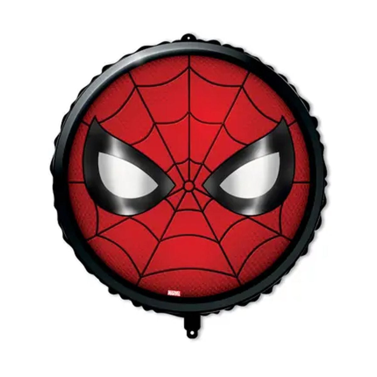 Spiderman Face 18" Round Foil Balloon with String & Weight