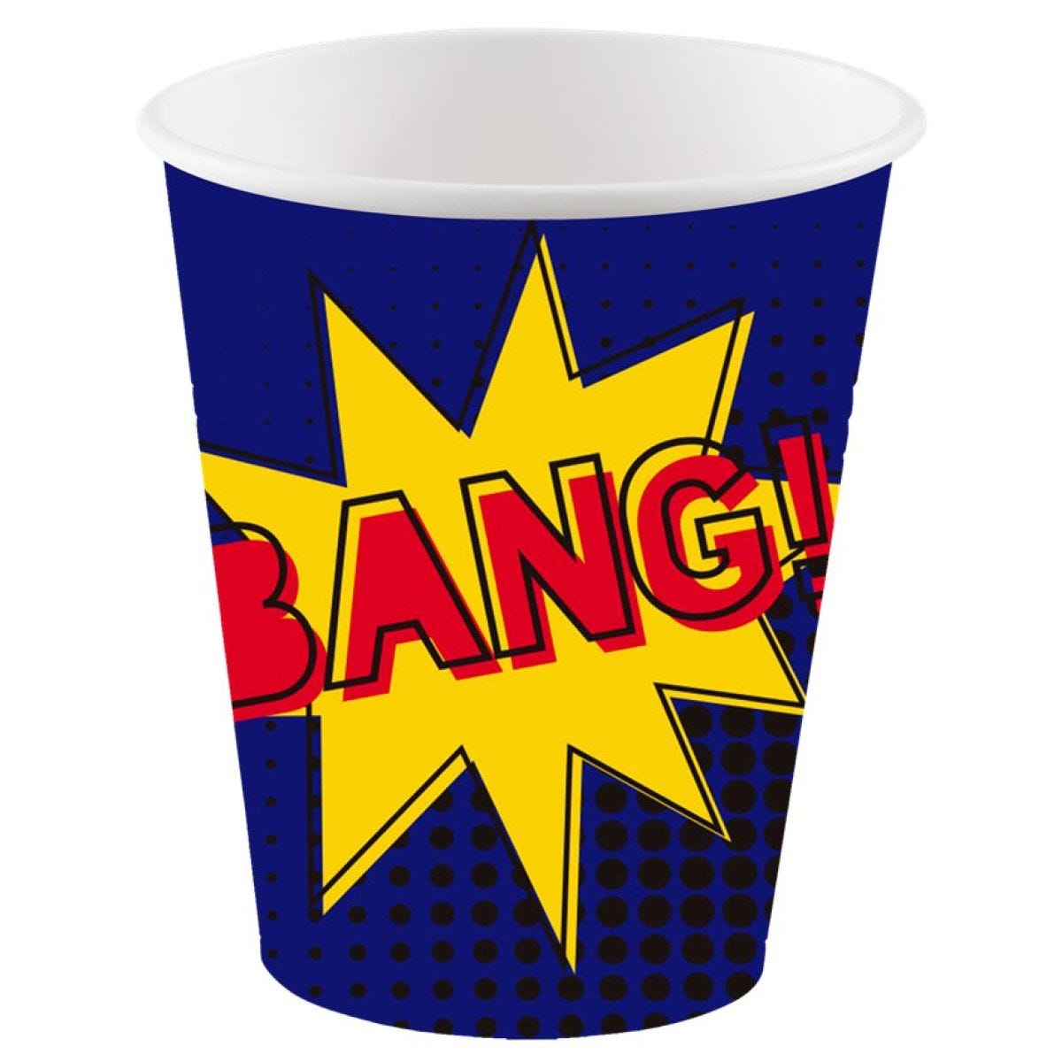 Super Hero Party Paper Cups - 250ml (8pk)