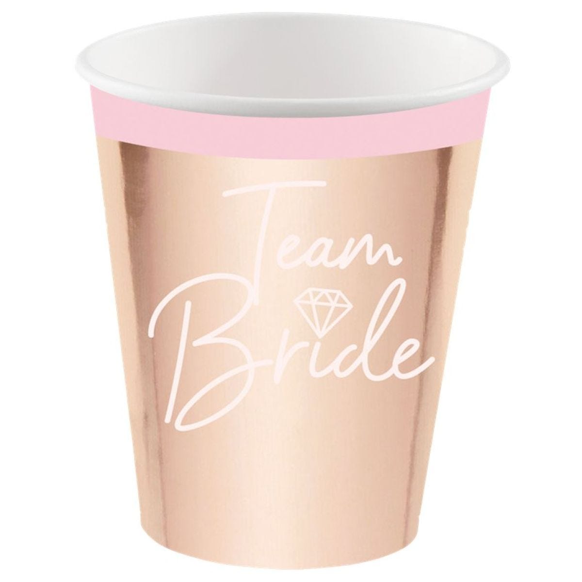 Team Bride Paper Cups - 250ml (8pk)