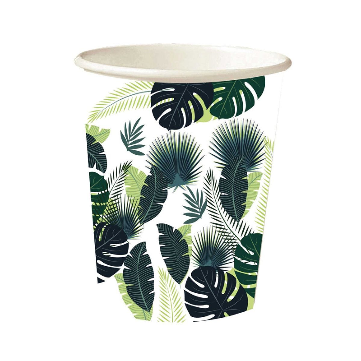 Tropical Leaves Paper Cups