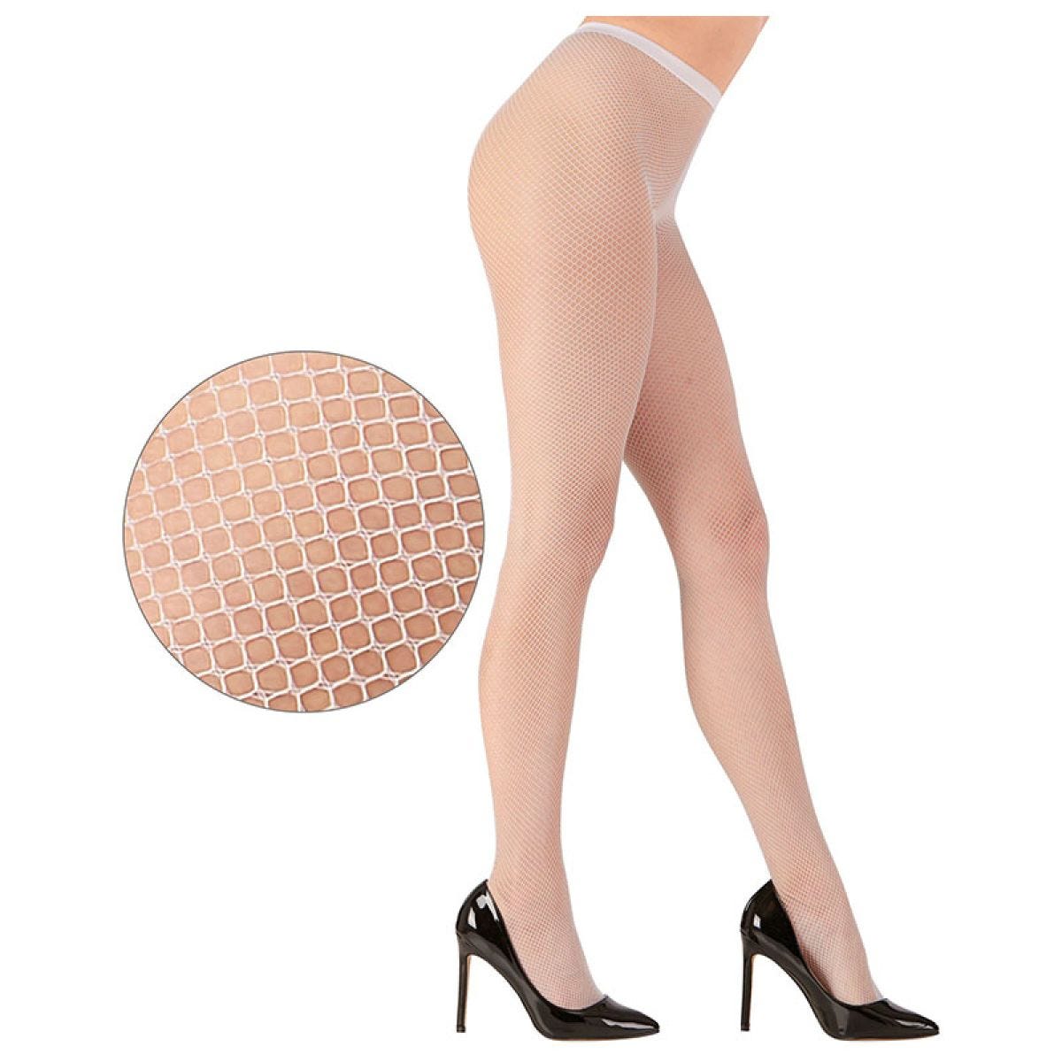 White Fishnet Tights - One Size