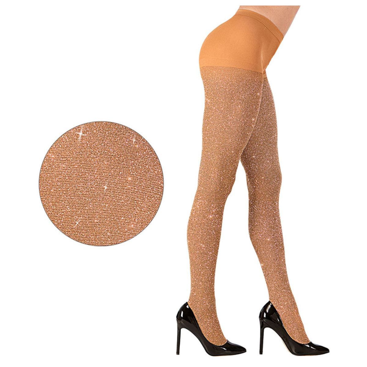 Gold Glitter Tights - One Size