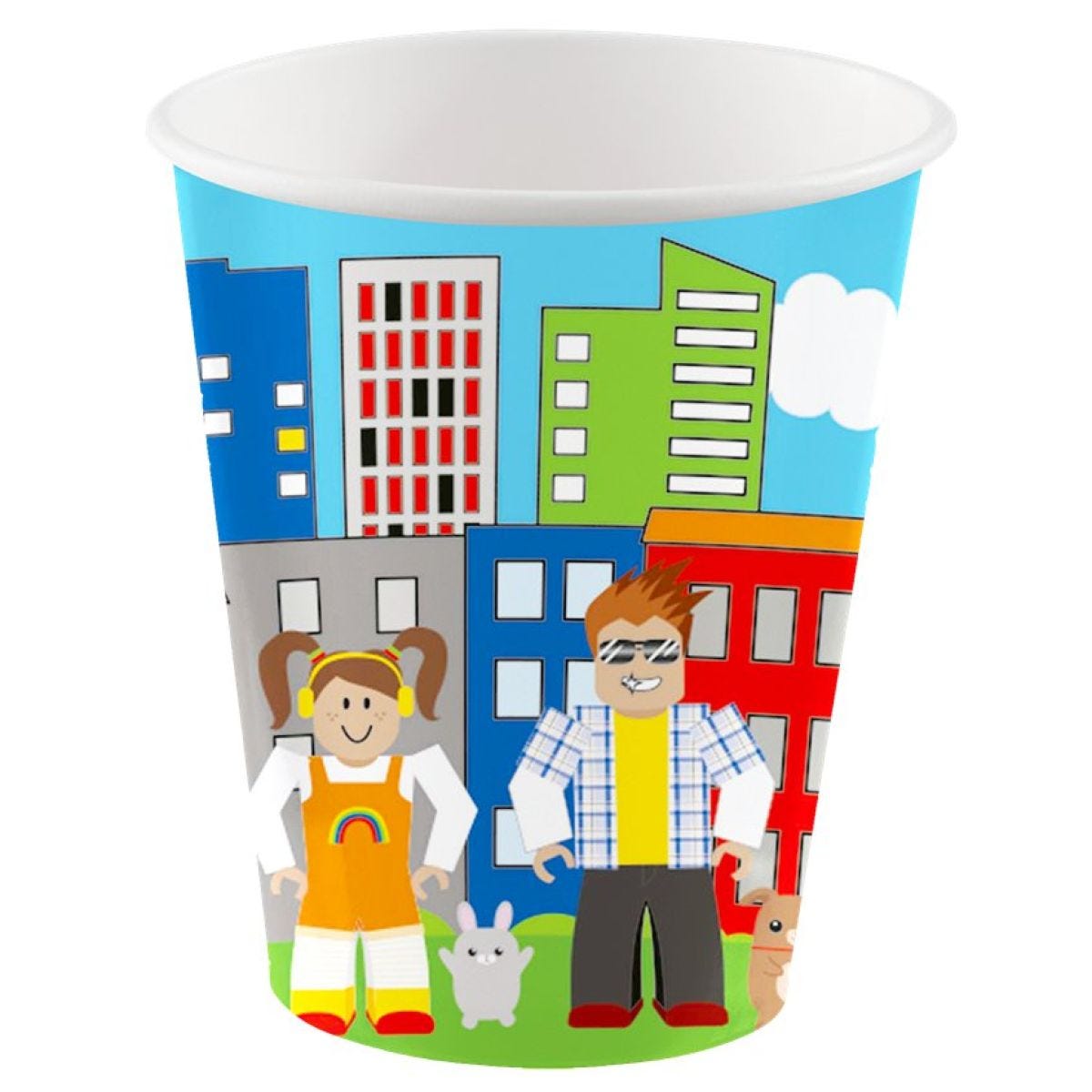 Party Town Paper Cups - 250ml (8pk)