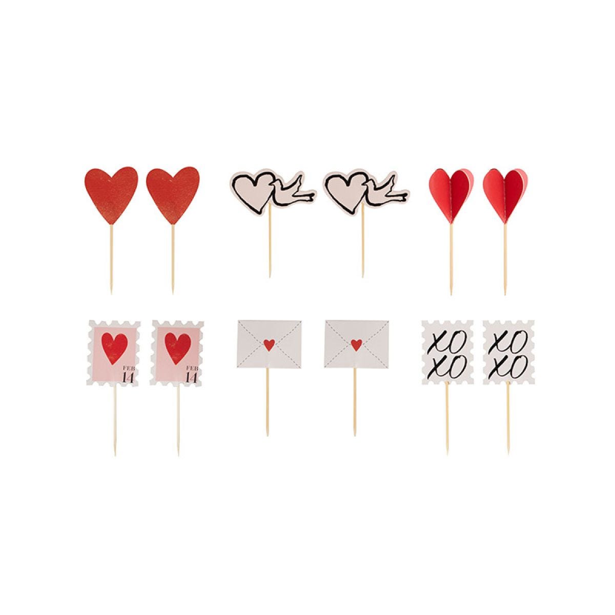 Valentine&apos;s Cupcake Toppers (12pk)