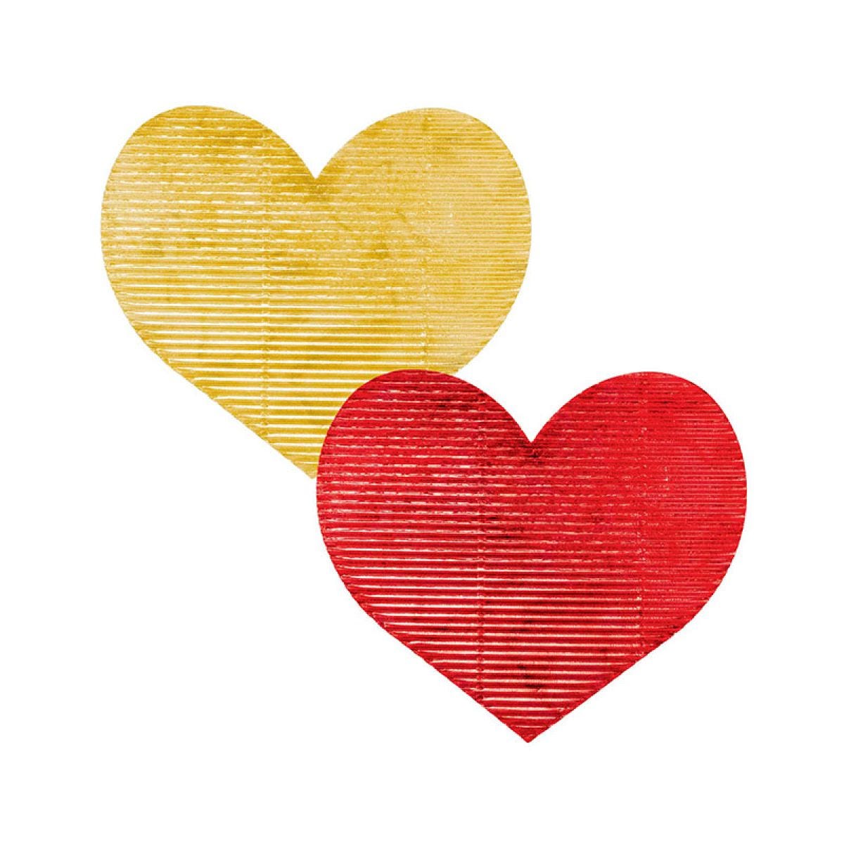 Corrugated Foil Hearts (20pk)
