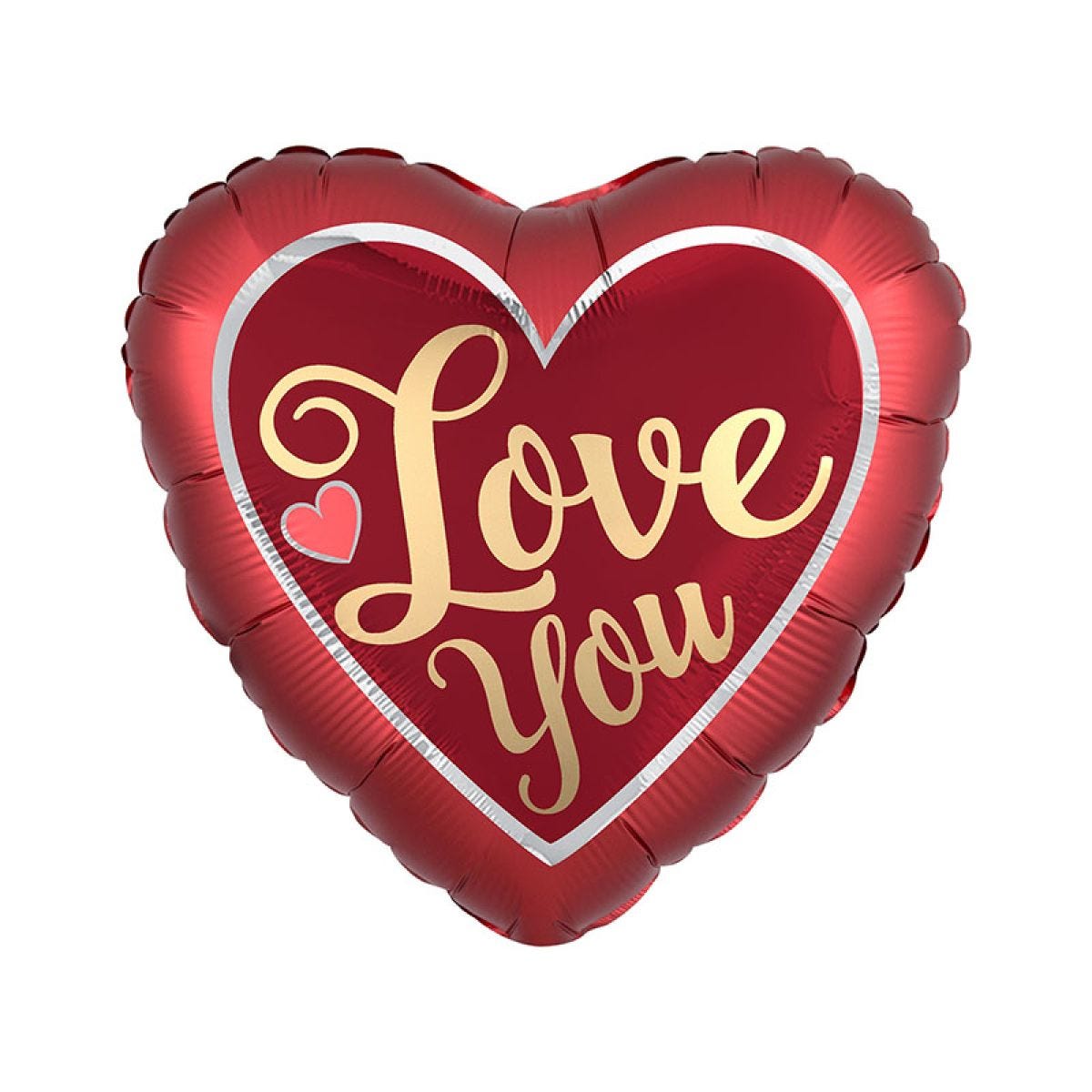 Love You Satin Balloon - 28" Foil