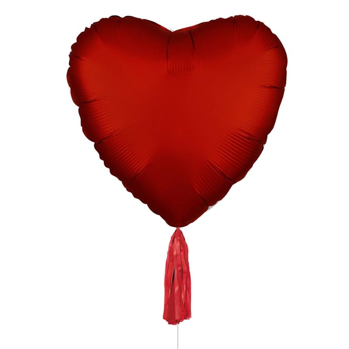 Red Heart with Tassel Balloon - 31" Foil