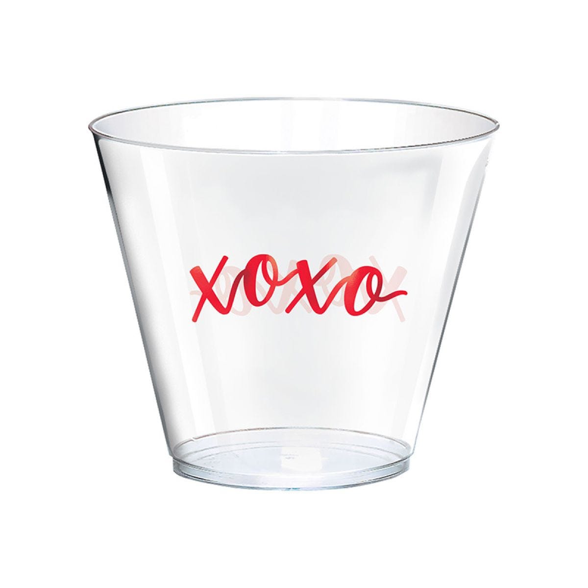 Valentines XOXO Plastic Tumblers - 266ml (30pk)