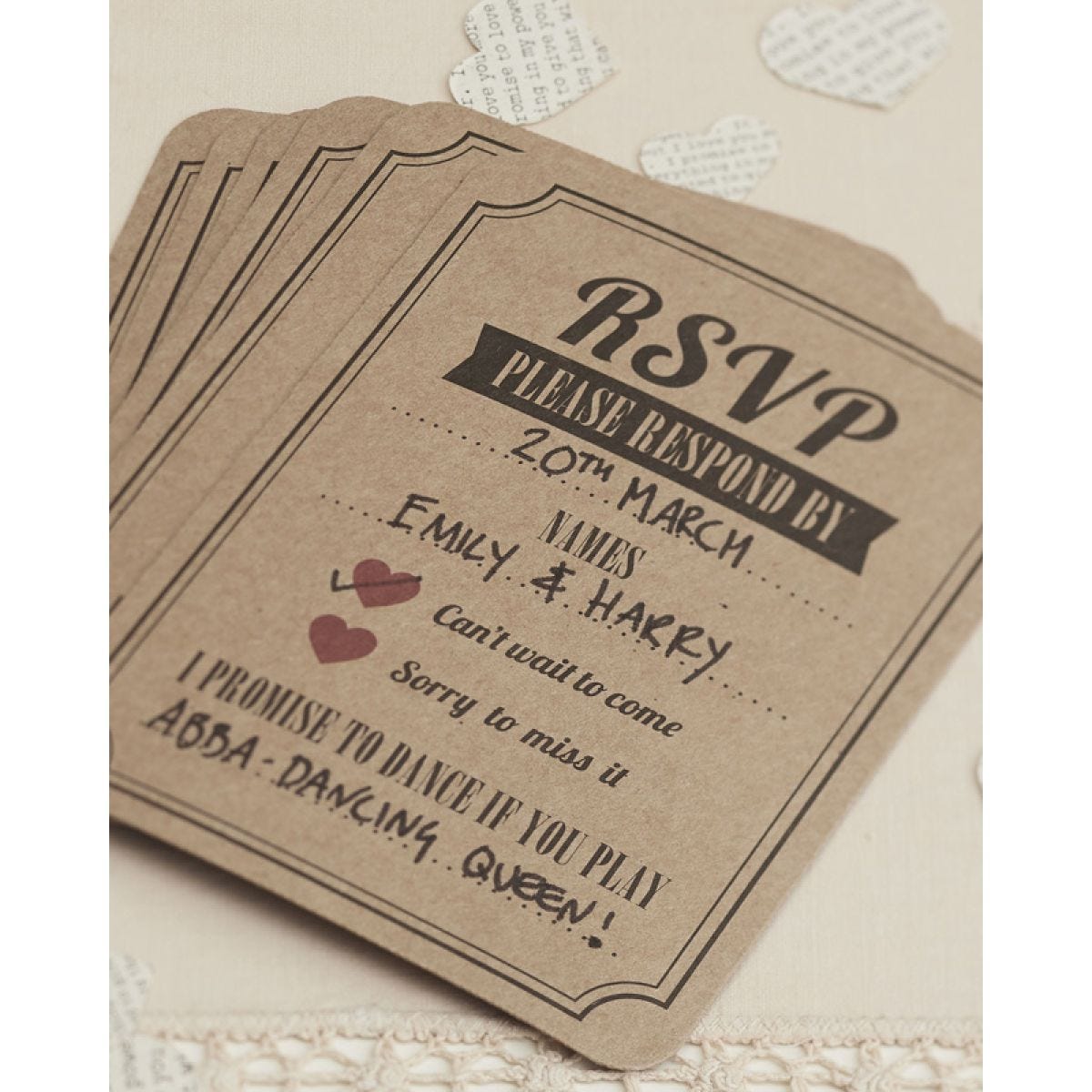 A Vintage Affair Wedding Reception Invitations