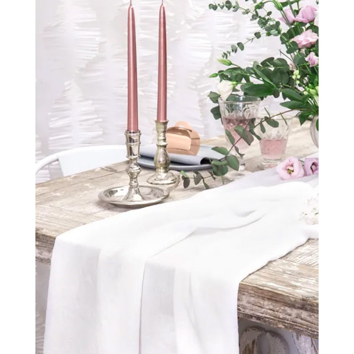 Cream Muslin Table Runner - 70cm x 5m