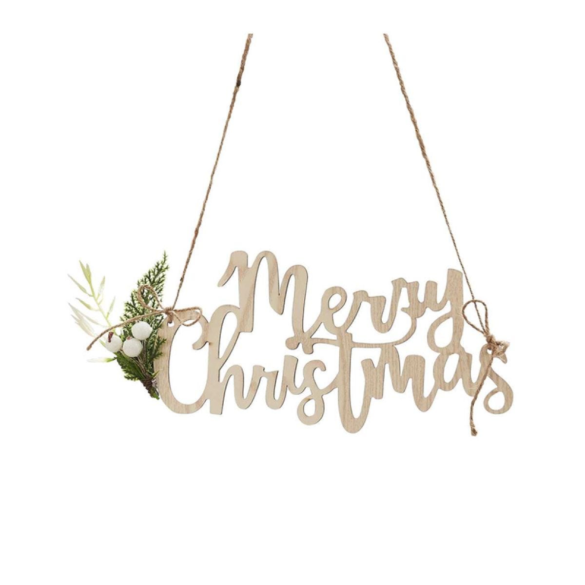 Wooden Merry Christmas Chair Signs - 27cm