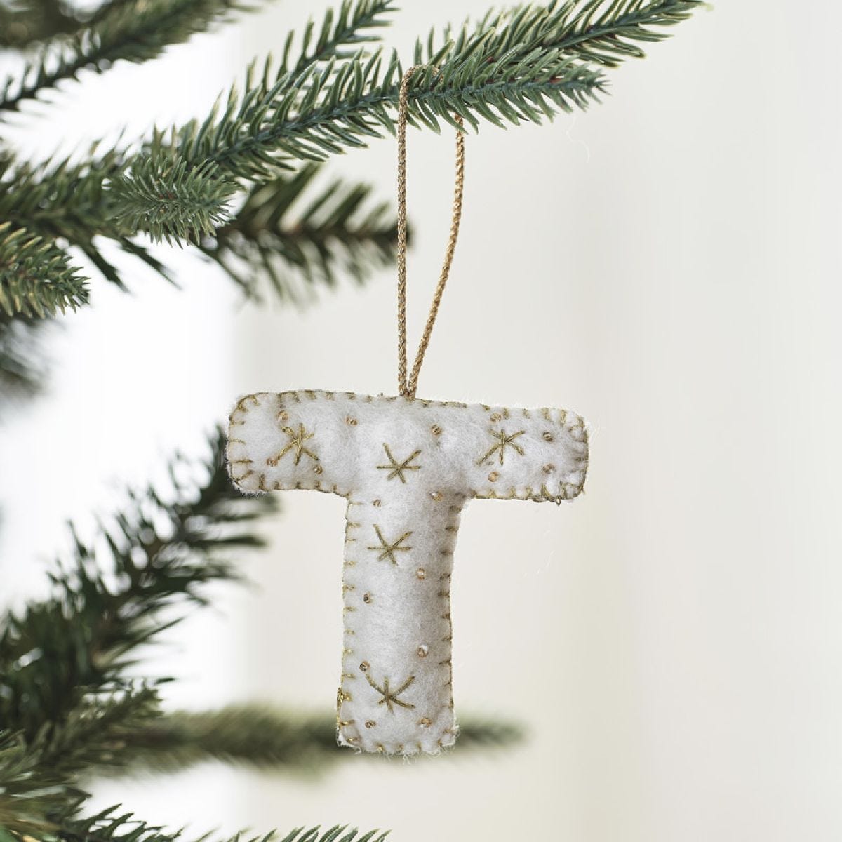 Tree Decorations - Monogram Letters - T