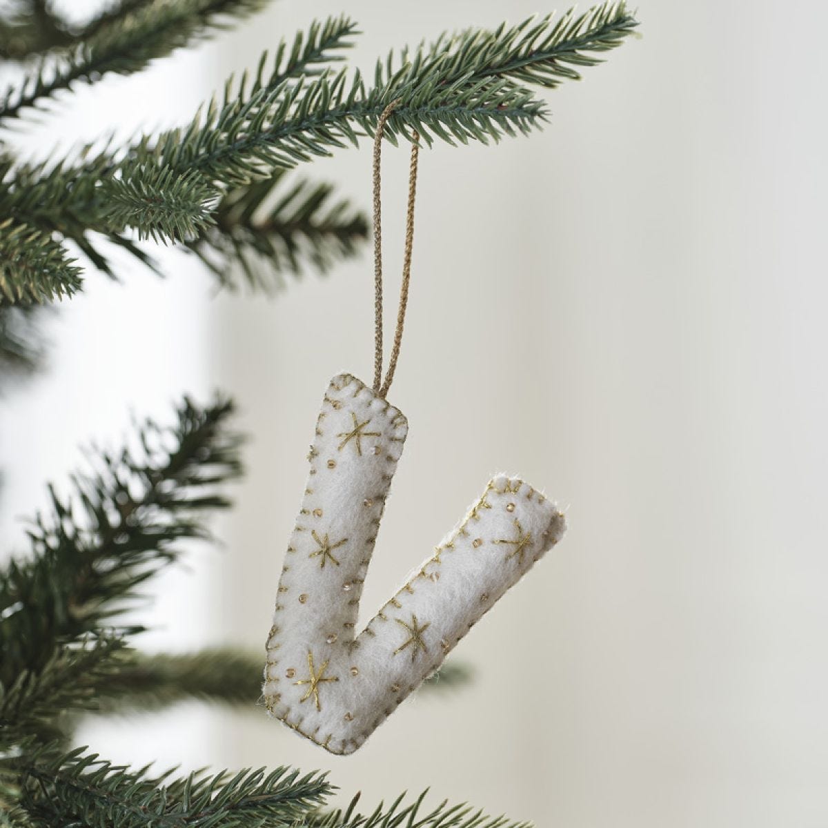 Tree Decorations - Monogram Letters - V