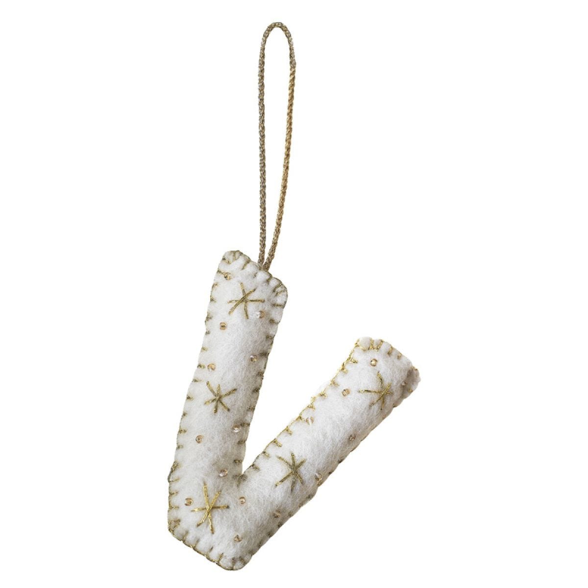 Tree Decorations - Monogram Letters - V