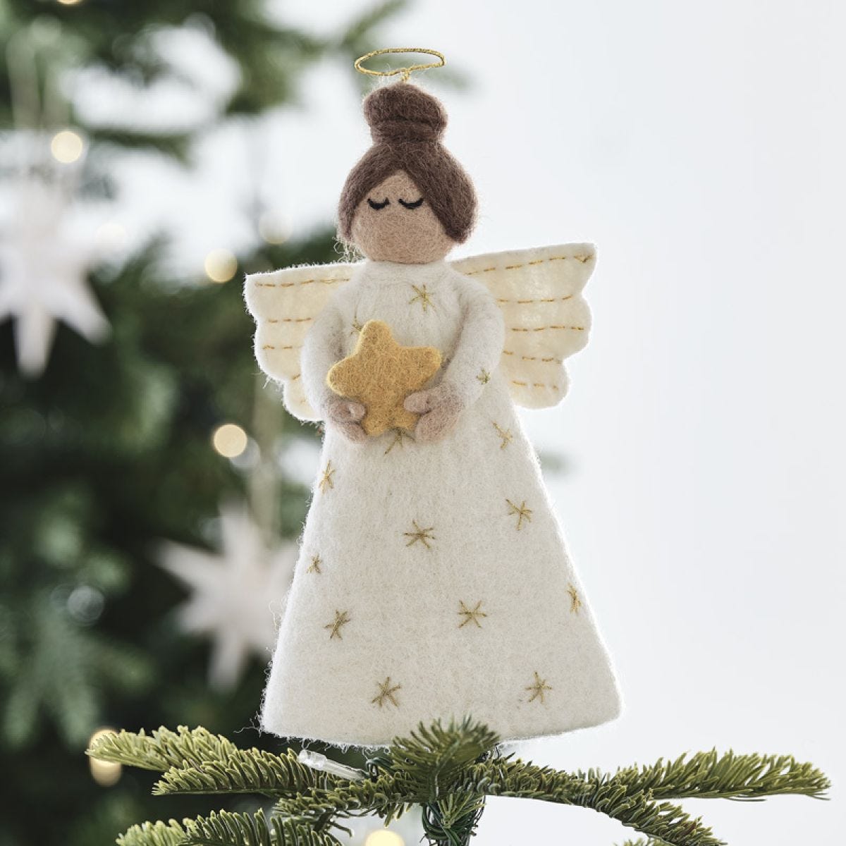 Tree Topper - Felt White Angel