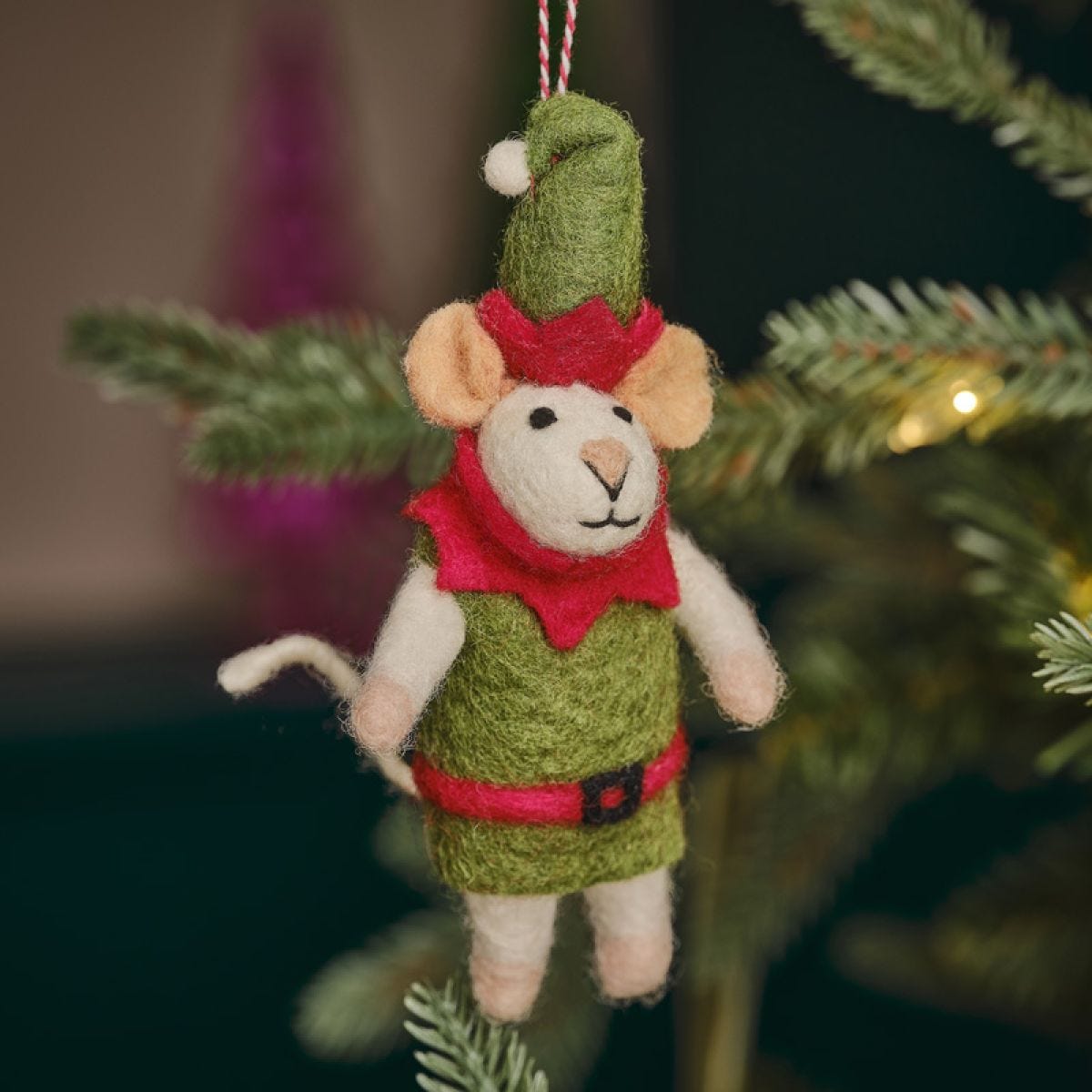Tree Decorations - Felt Elf Mouse