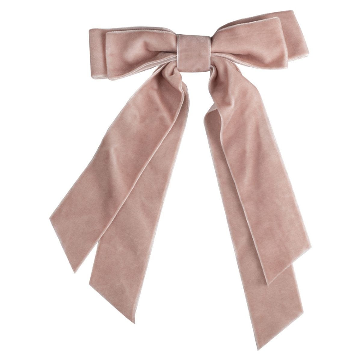 Velvet Clip On Bows - Tree Decs - Pink