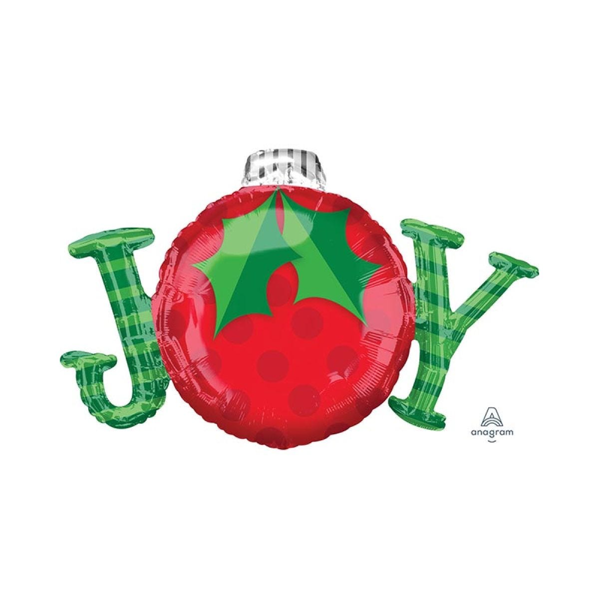 JOY Bauble Supershape Balloon - 31" x 23" Foil
