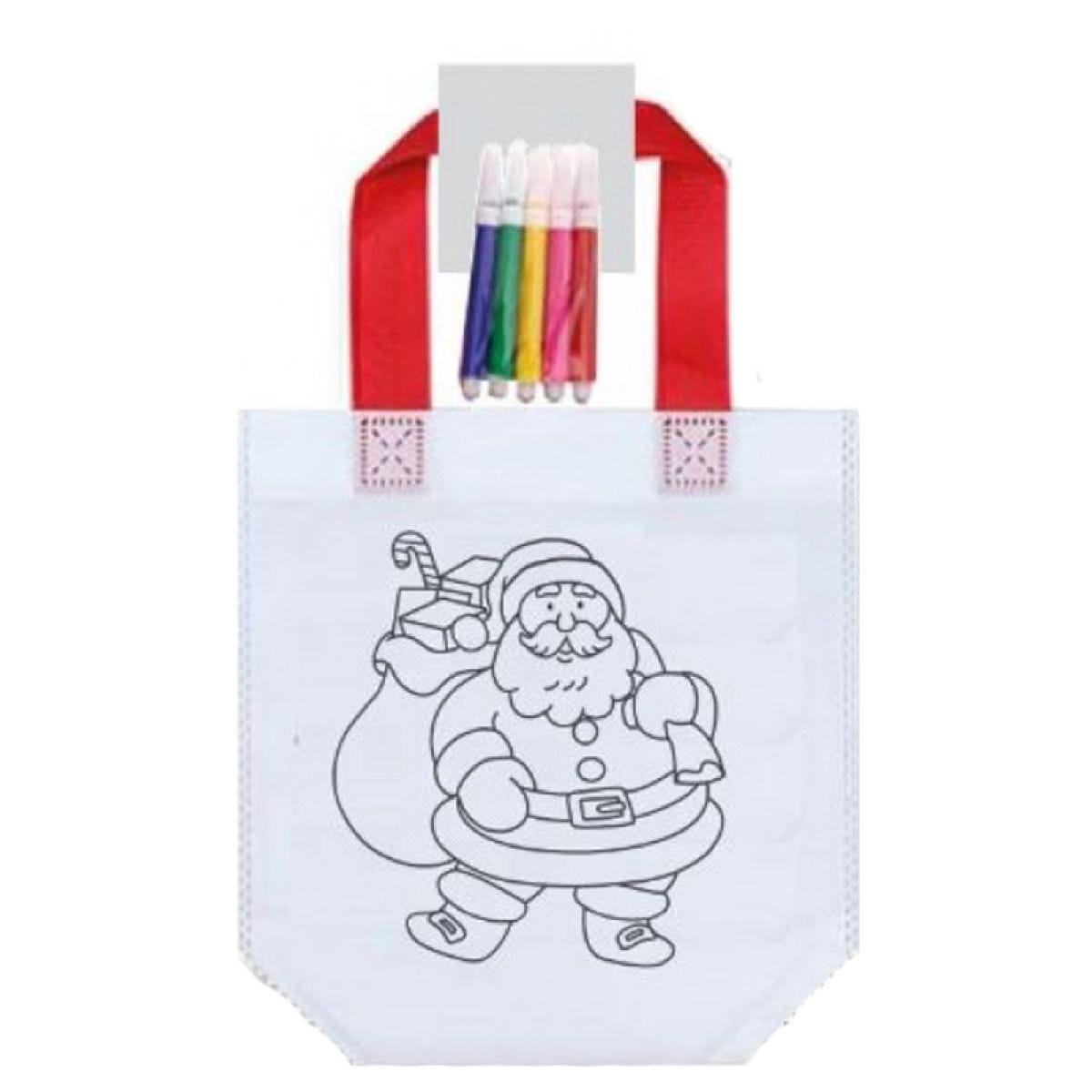 Christmas Colour In Canvas Bag