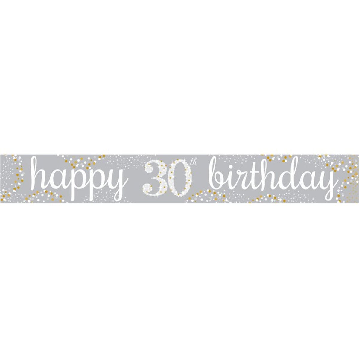 Happy 30th Birthday Celebration Paper Banners - 1m