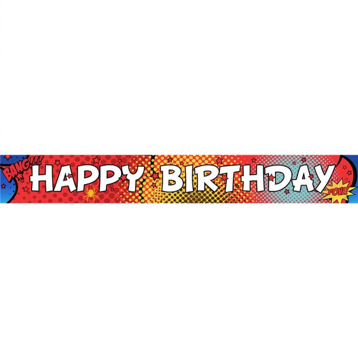 Spider-Man Style Paper Banners - 1m (3pk)