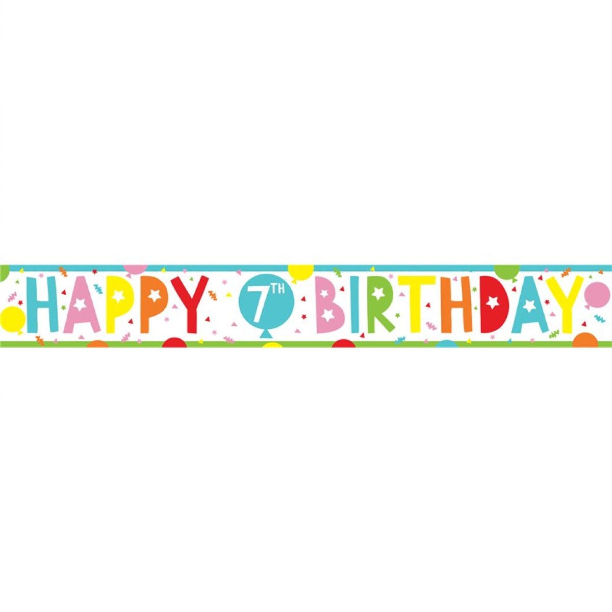 7th Birthday Paper Banners - 1m