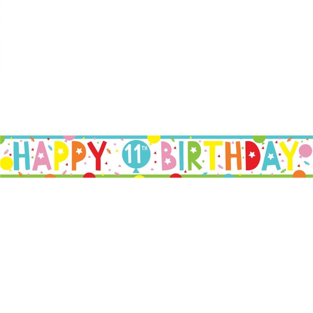 11th Birthday Paper Banners - 1m