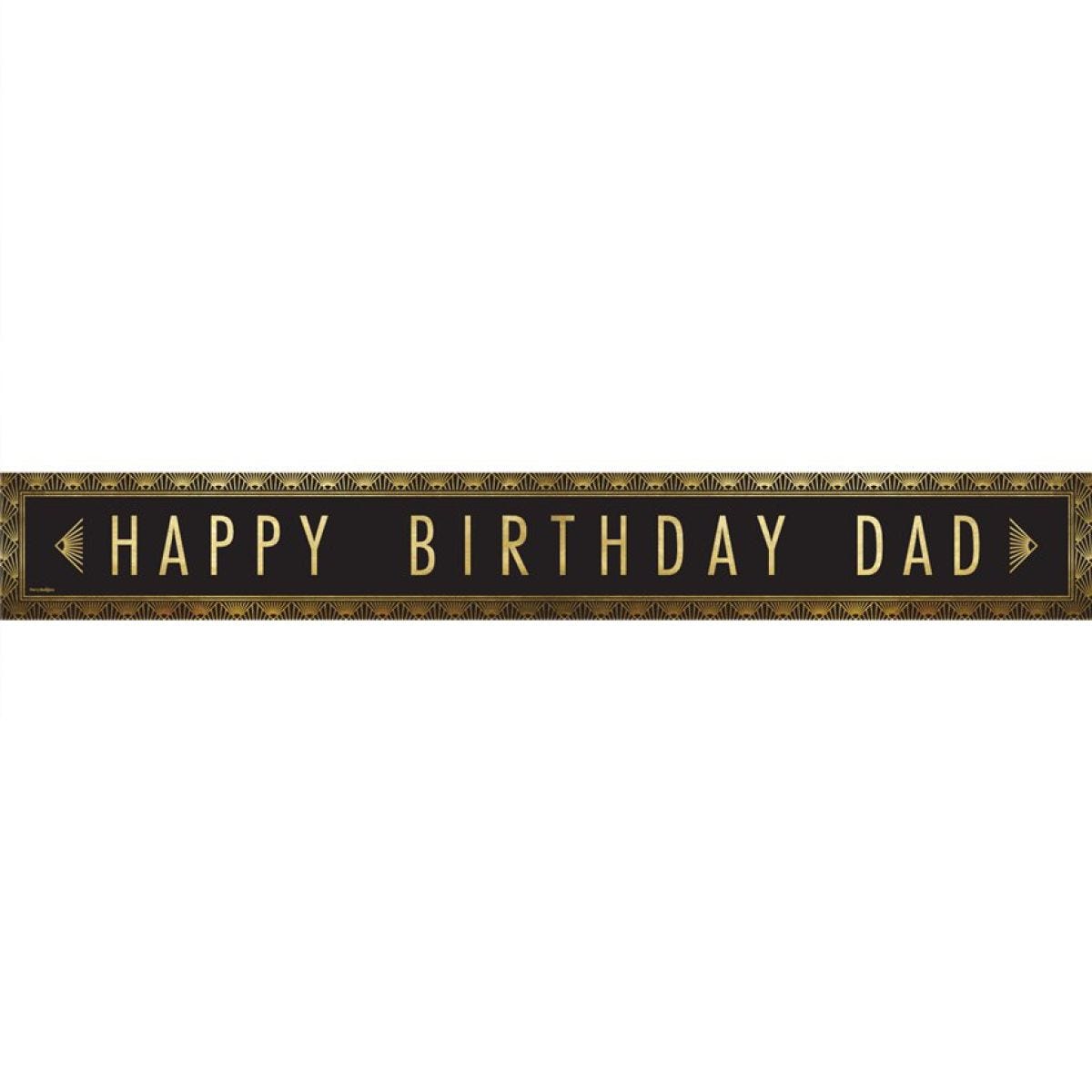 Happy Birthday Dad Paper Banners - 1m