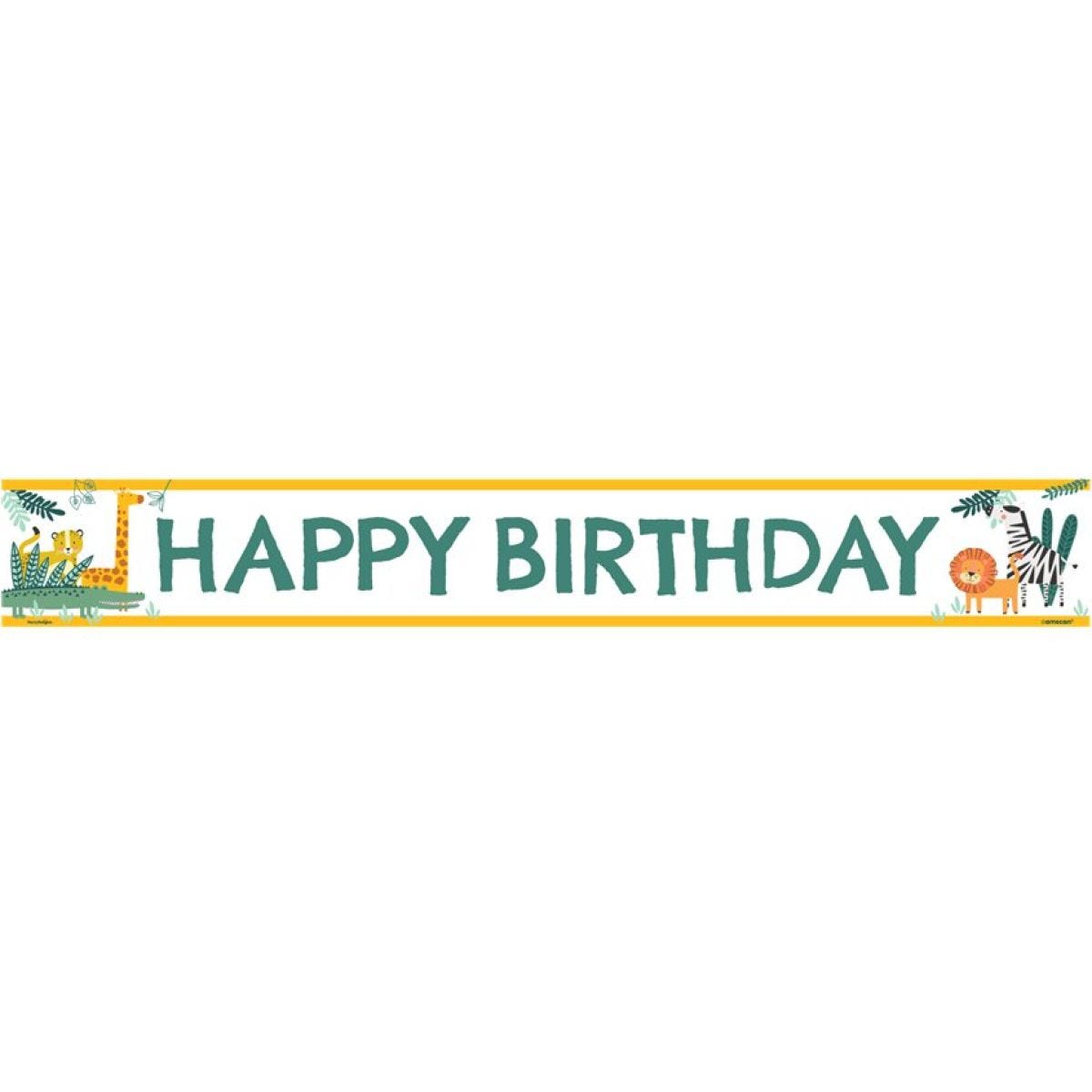 Get Wild Safari Paper Birthday Banners - 1m (3pk)