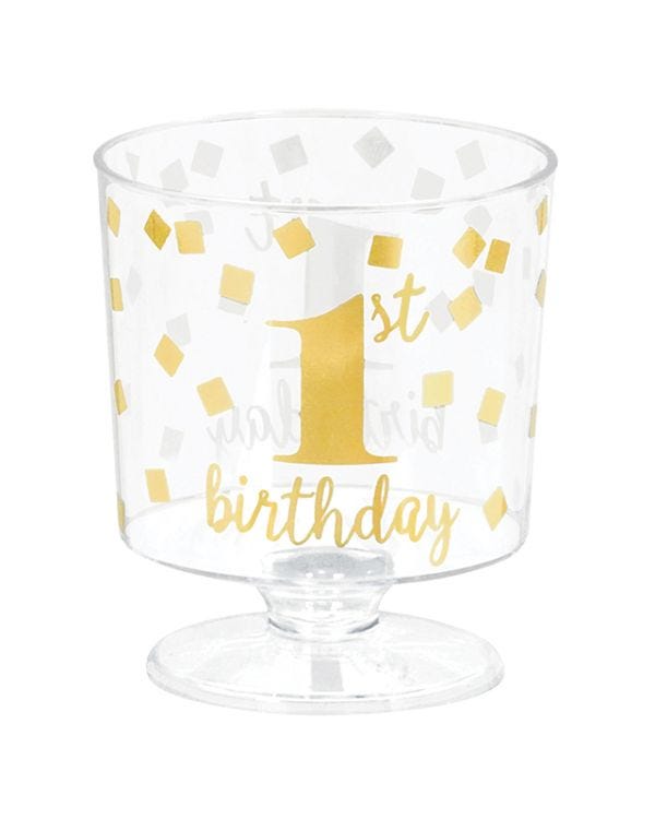 1st Birthday Tiny Stamped Glass (30pk)