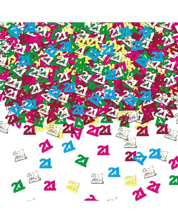 21st Birthday Pink Table/Invite Confetti - 14g