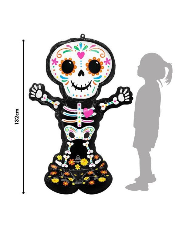 Day of the Dead Skeleton Airloonz Balloon - 52&quot;