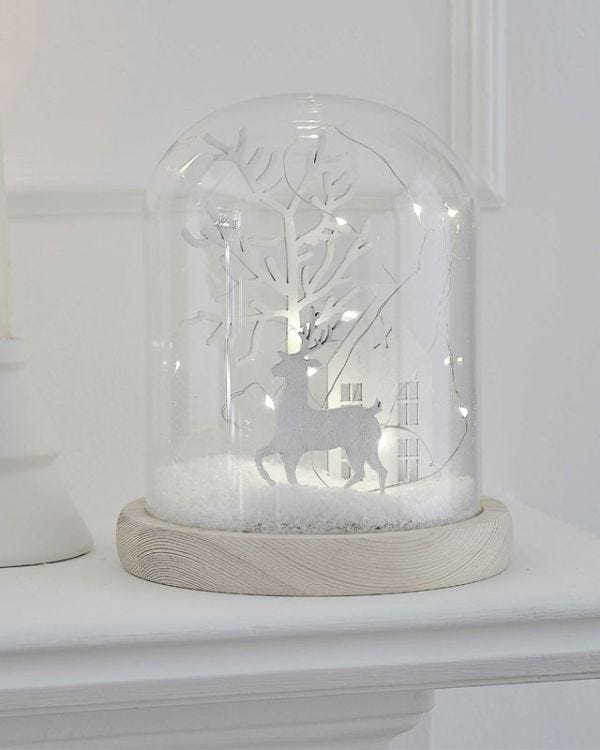 Light Up Winter Scene Glass Decoration