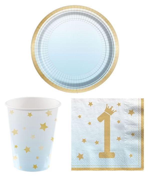 1st Birthday Blue - Super Value Party Pack for 8