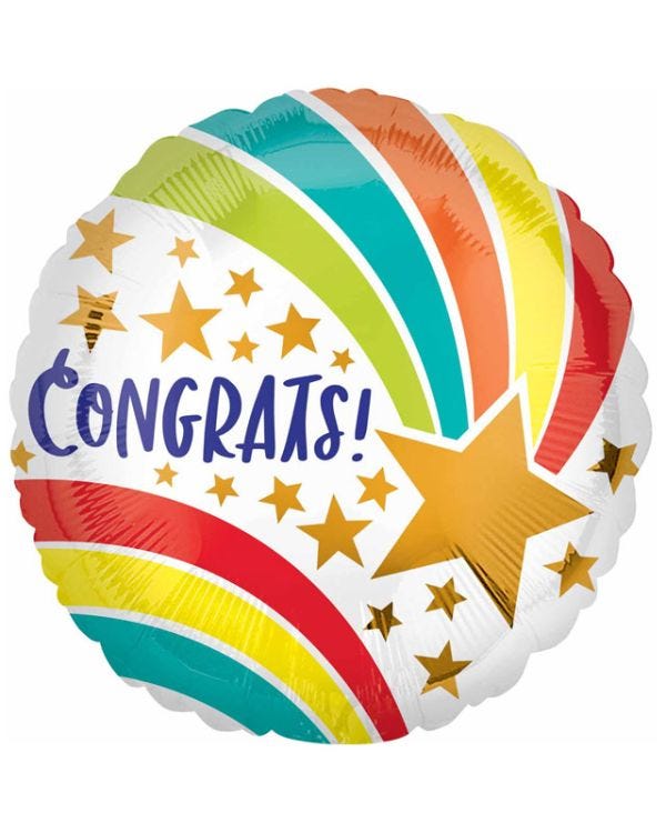 Congrats Shooting Star Balloon - 18&quot; Foil