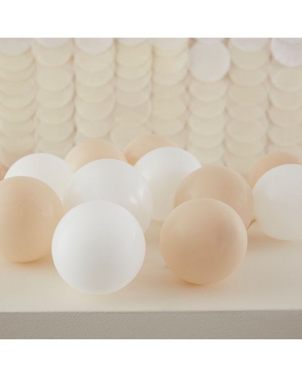 Nude &amp; White Balloons - 5&quot; Latex (40pk)