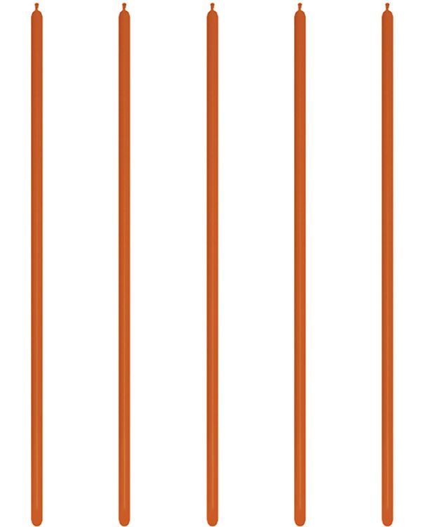 160 Modelling Latex Balloons Fashion Orange (100pk)