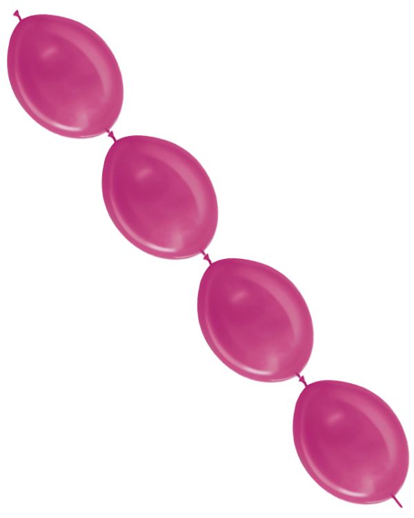 Link-O-Loon Latex Balloons  12&quot; Metallic Fuchsia (50pk)